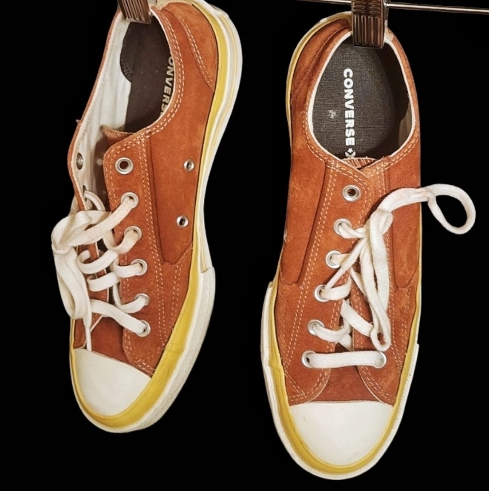 🍁Custom Converse Rust Yellow And White